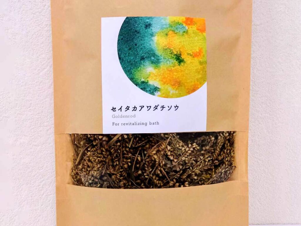 自然栽培セイタカアワダチソウの商品パッケージ